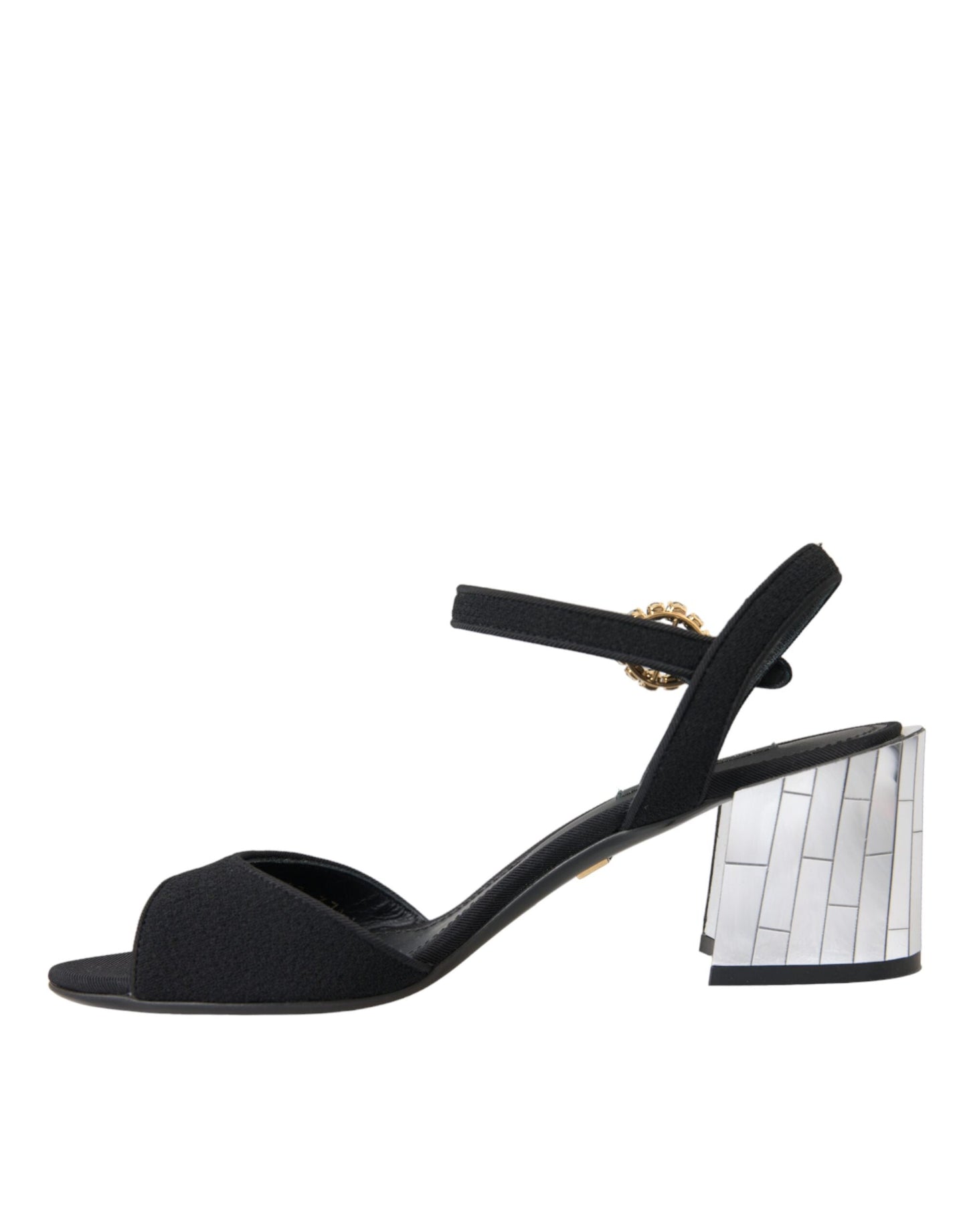 Dolce & Gabbana Black Crystal Ankle Strap Keira Sandal Women's Shoes (Pre-Owned)