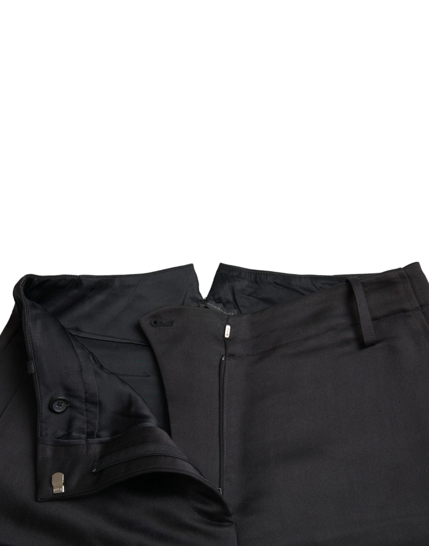 Ermanno Scervino Black High Waist Capri Cropped Women's Pants