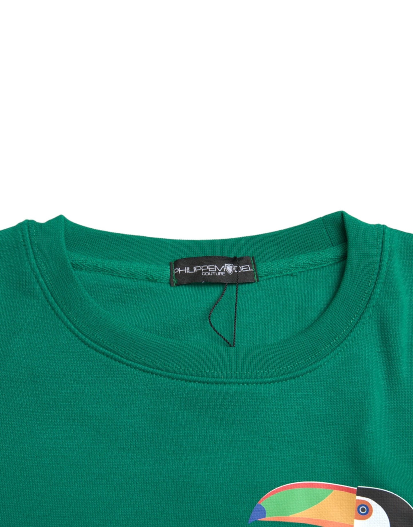 Philippe Model Green Cotton Logo Print Long Sleeves Pullover Women's Sweater (Pre-Owned)