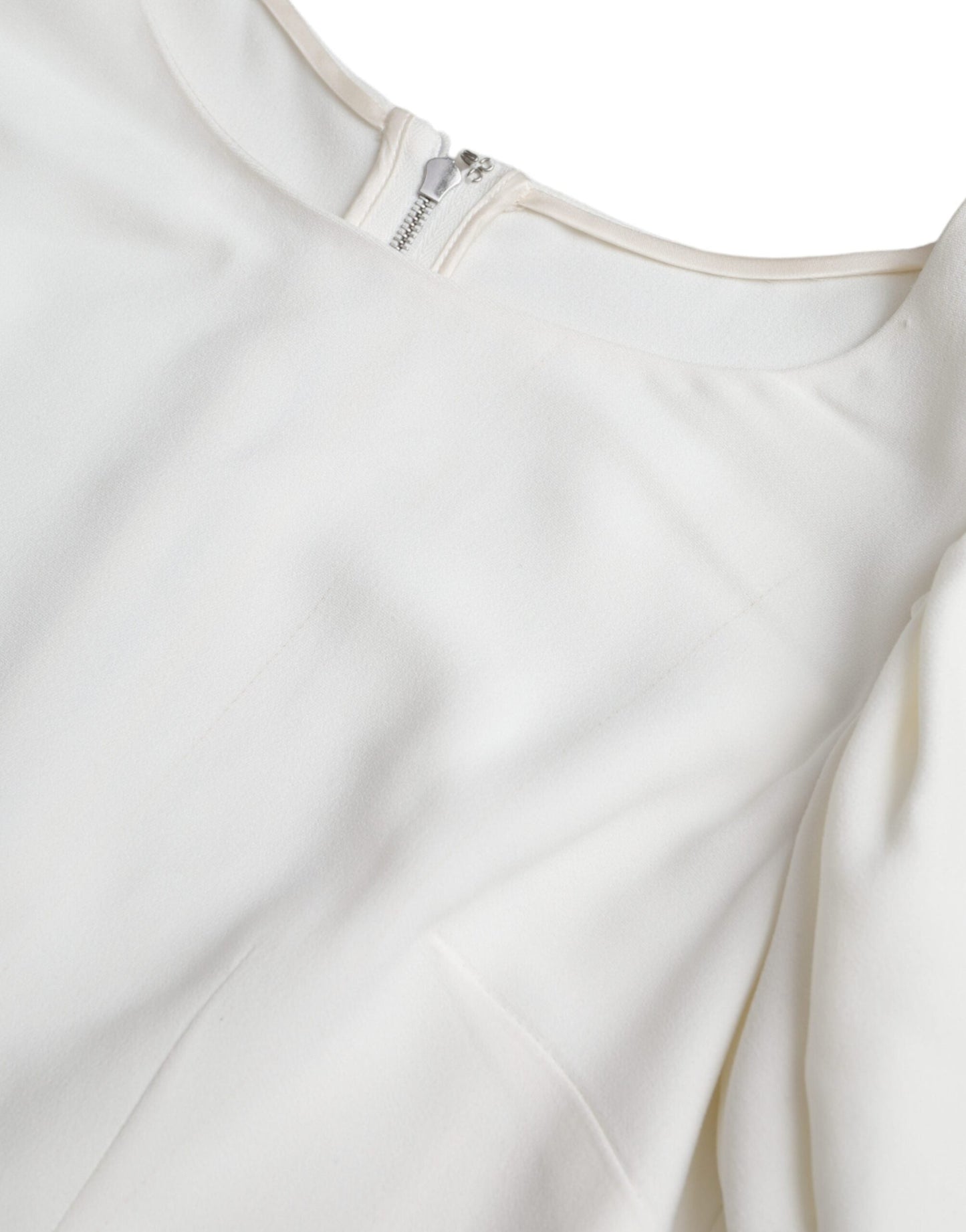 Dolce & Gabbana White Viscose Round Neck Short Sleeves Women's Top (Pre-Owned)