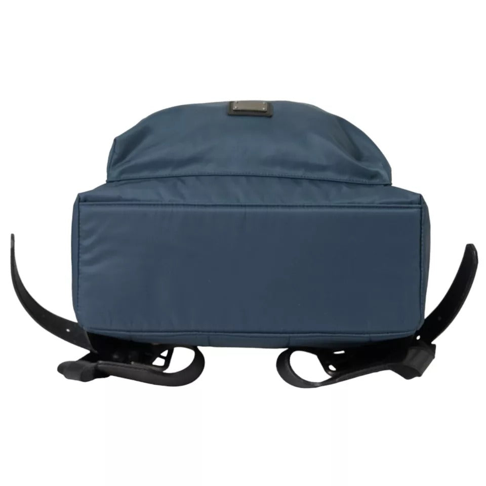 Dolce & Gabbana Blue Nylon #DGFamily Patch Men Backpack Men's Bag