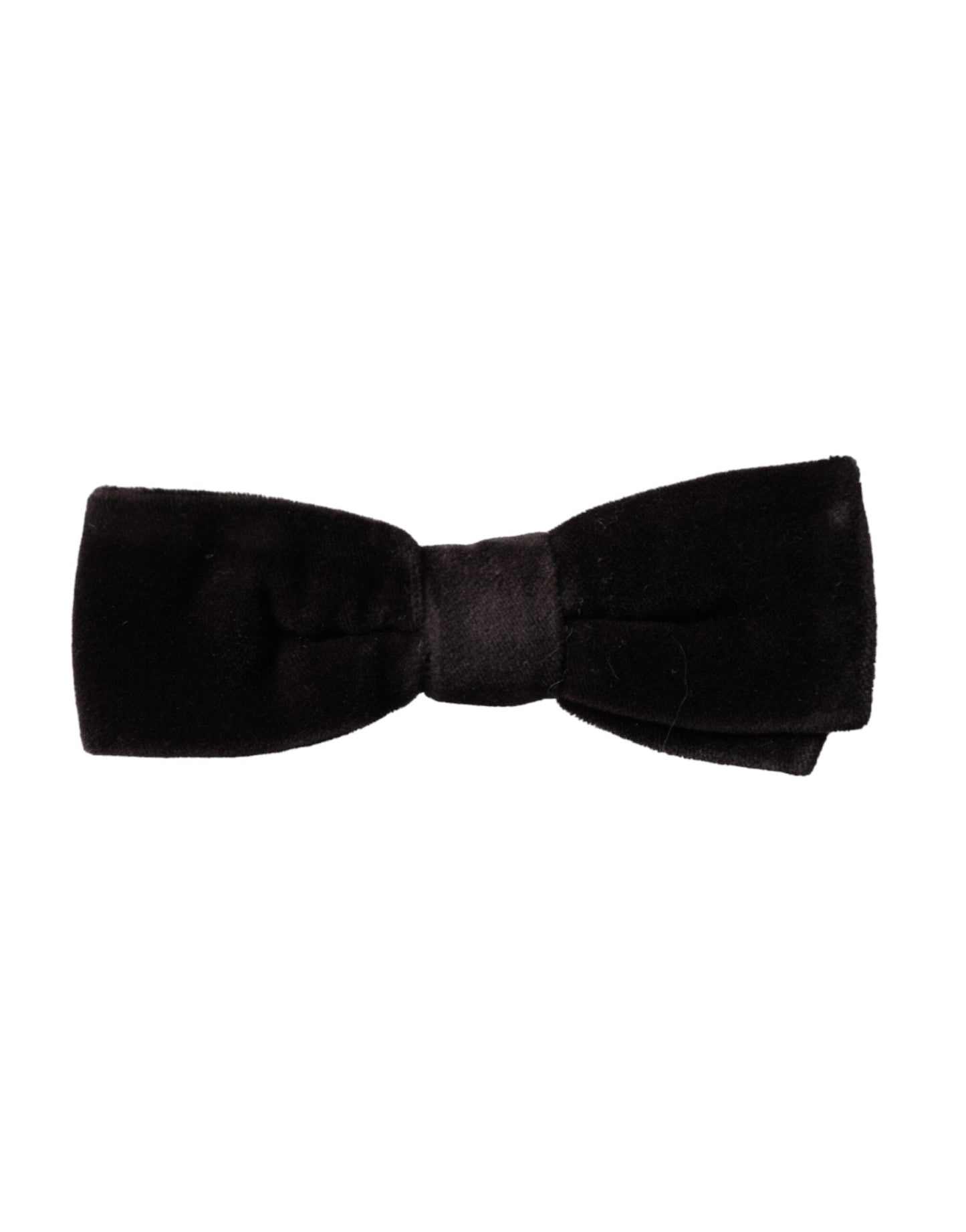 Dolce & Gabbana Black Velvet Cotton Adjustable Neck Men Bow Men's Tie