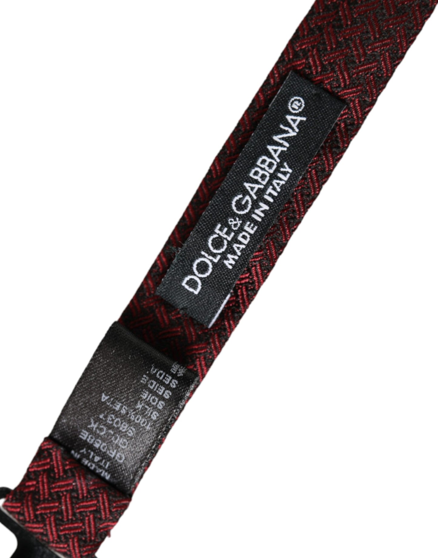 Dolce & Gabbana Red Silk Fantasy Adjustable Neck Men Bow Men's Tie