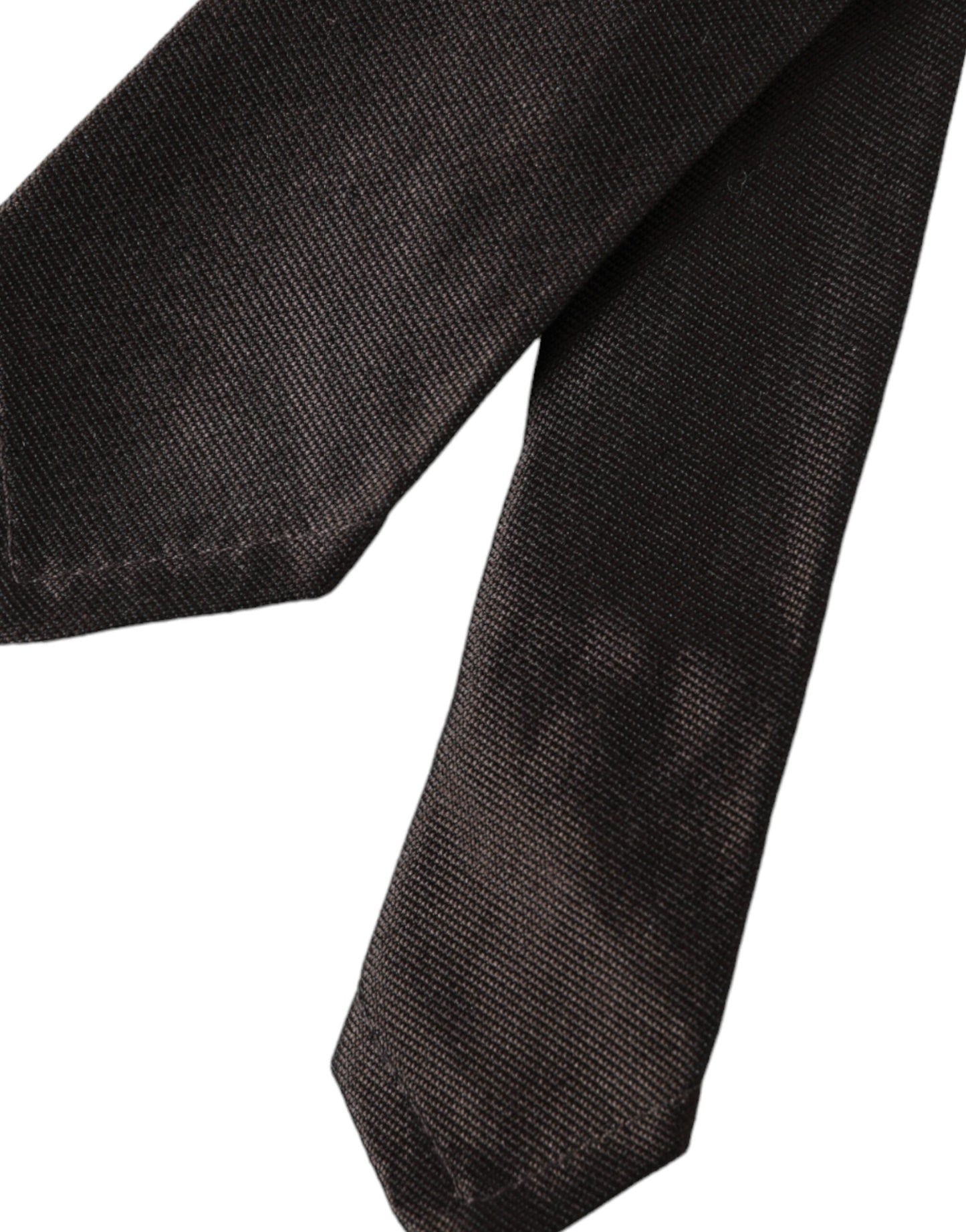 Dolce & Gabbana Brown Solid 100% Silk Adjustable Men's Tie