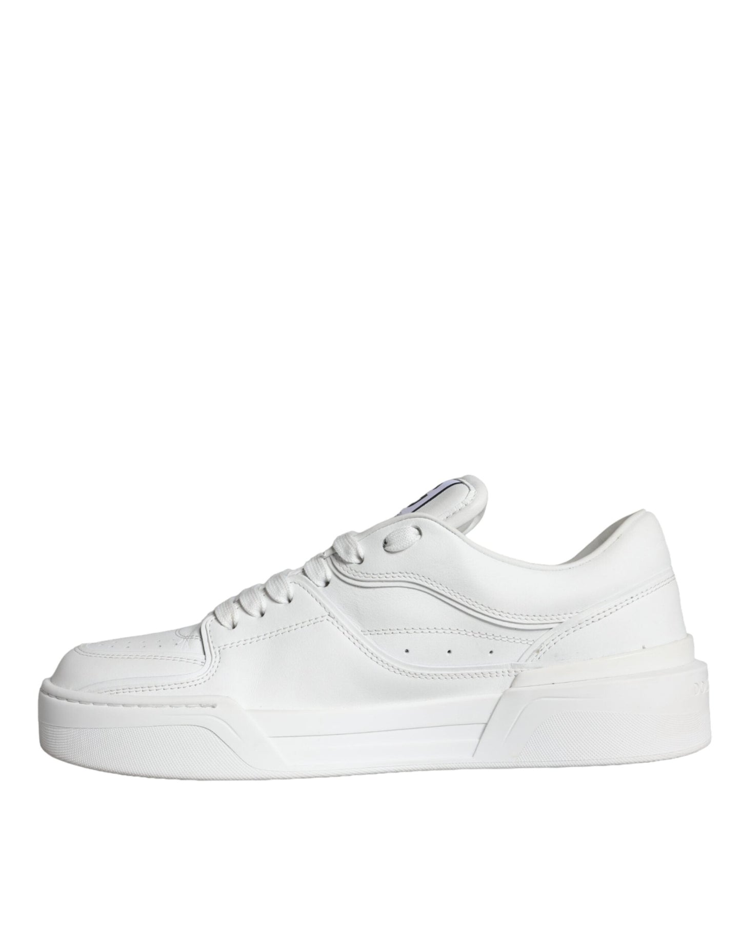 Dolce & Gabbana White Miami Leather Low Top Sneakers Men's Shoes (Pre-Owned)