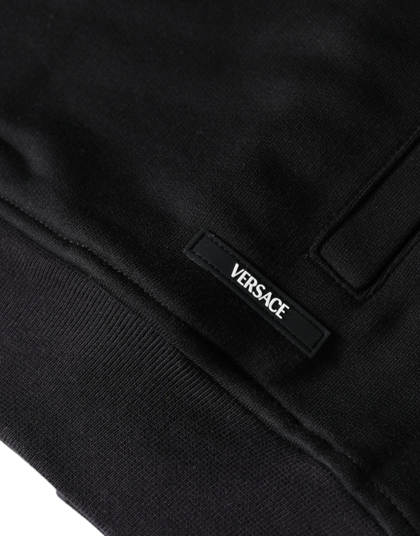 Versace Black Medusa Print Cotton Full Zip HoodieSweatshirt Men's Sweater