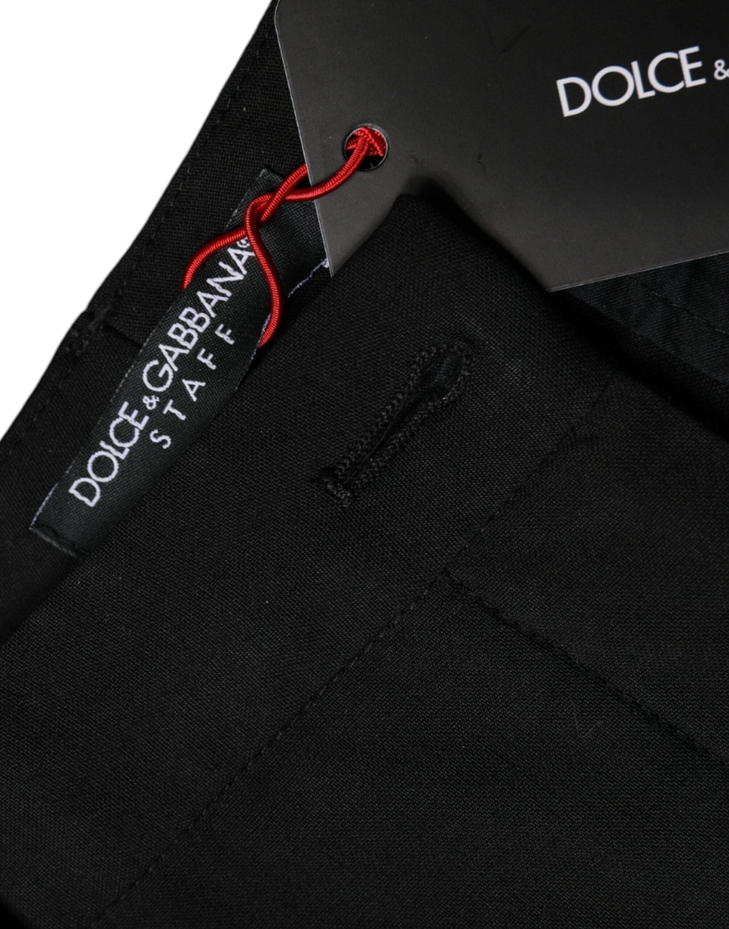 Dolce & Gabbana Black High Waist Tapered Women's Pants (Pre-Owned)