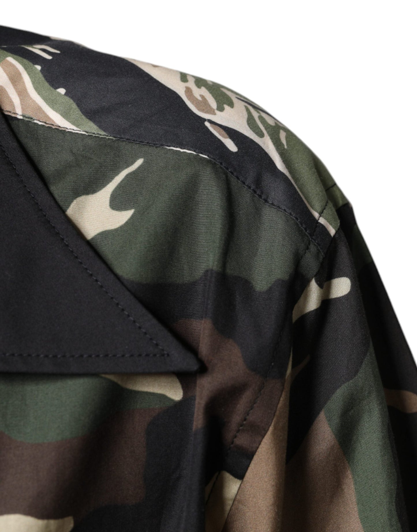 Dolce & Gabbana Multicolor Camouflage Button Down Men Casual Men's Shirt