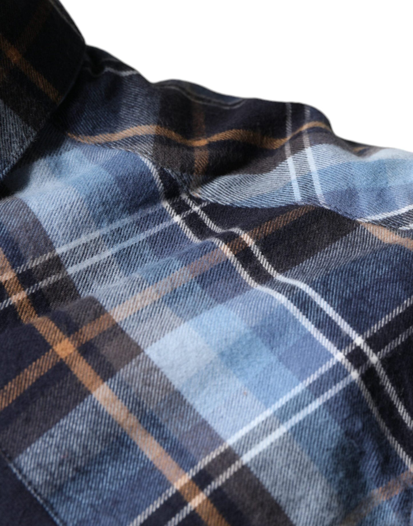 Dolce & Gabbana Multicolor Checkered Paradiso Patch Slim Fit Men's Shirt
