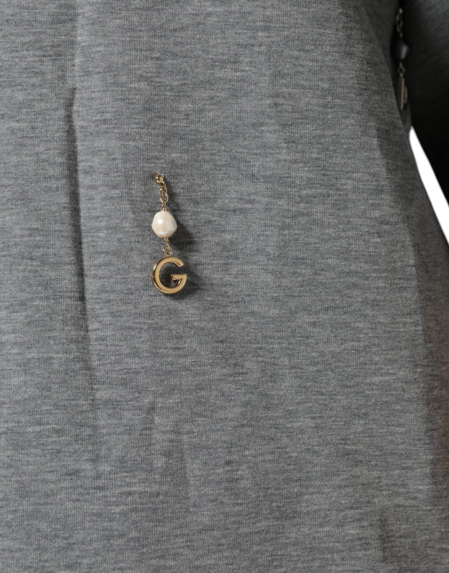 Dolce & Gabbana Gray Cotton Blend Embellished Tee Women's T-shirt