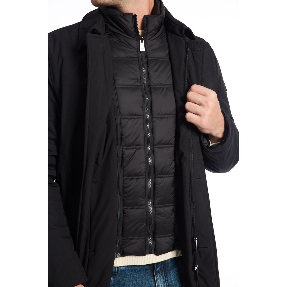 Baldinini Trend Black Polyester Men's Jacket