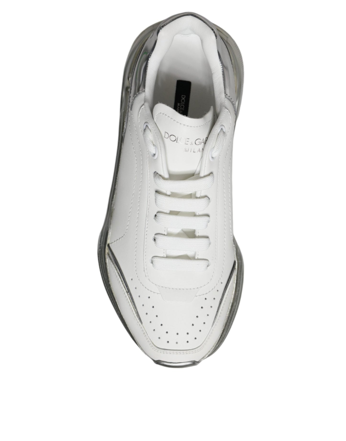 Dolce & Gabbana Silver White Daymaster Low Top Sneakers Women's Shoes (Pre-Owned)