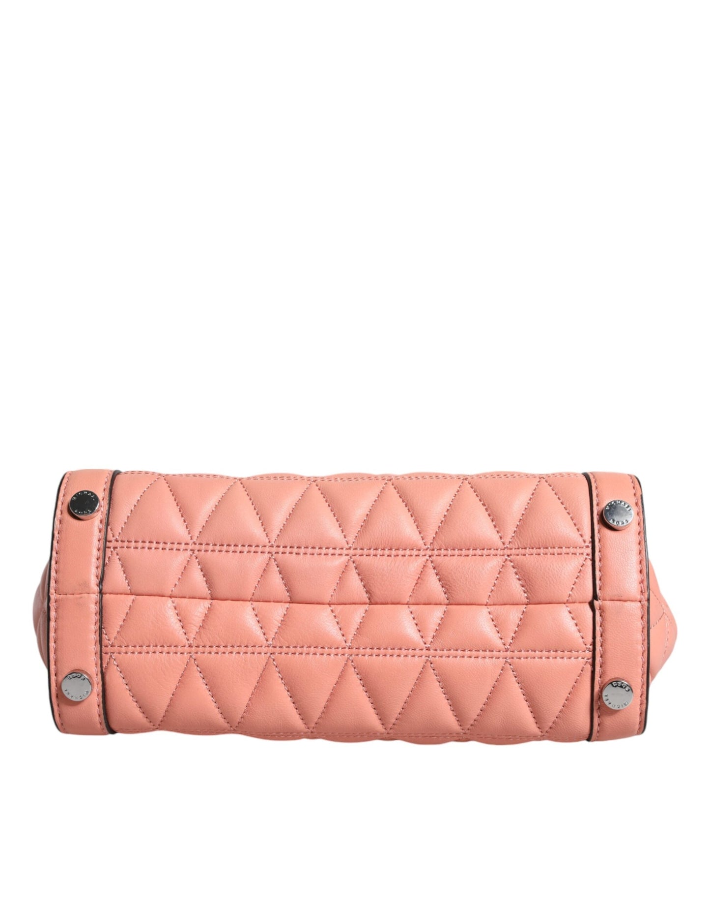 Michael Kors Peach Quilted Leather Logo Crossbody VIVIANNE Messenger Women's Bag
