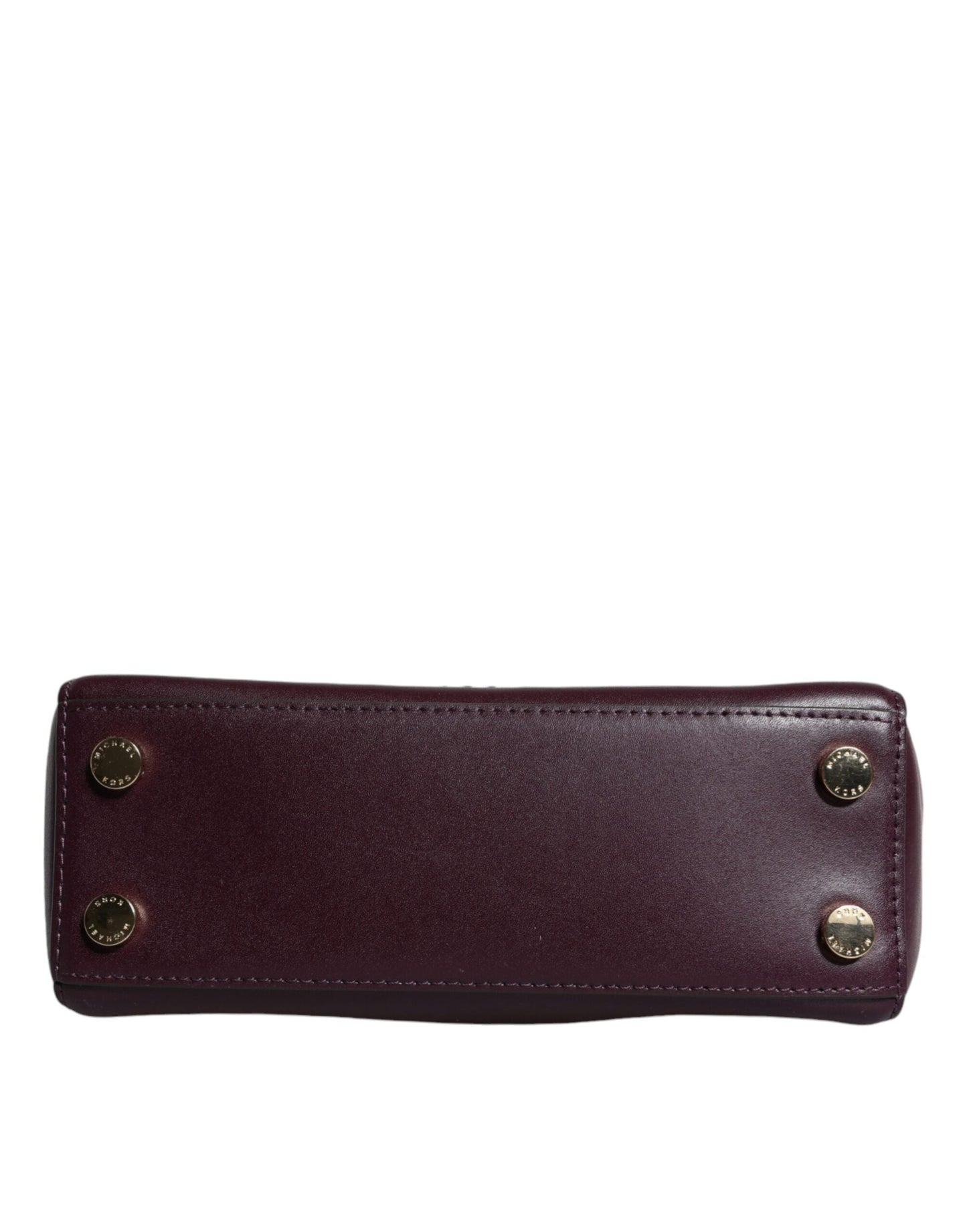 Michael Kors Purple Leather Logo Plaque Crossbody MINDY Satchel Women's Bag