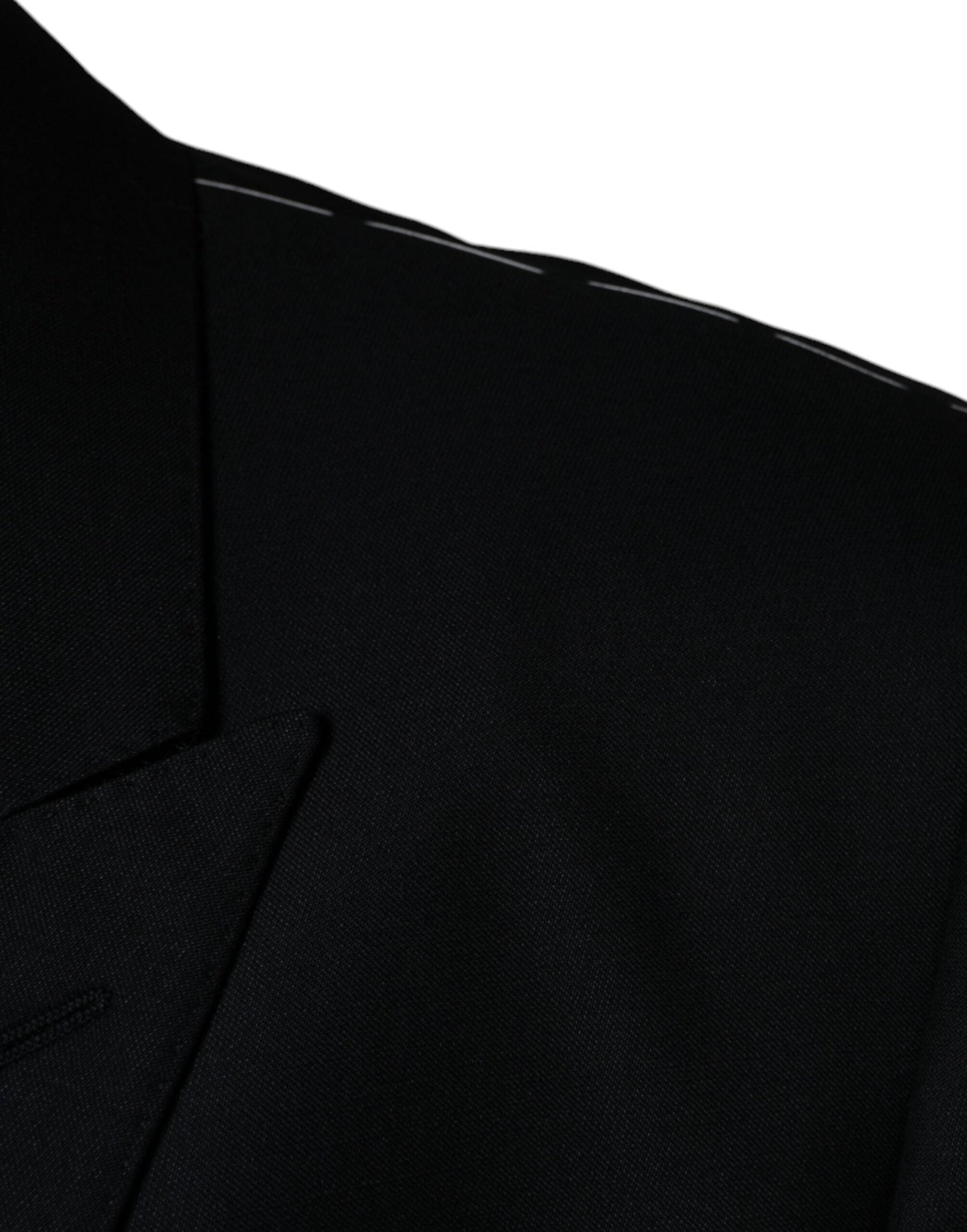 Dolce & Gabbana Black Wool Single Breasted Men Coat Men's Blazer (Pre-Owned)