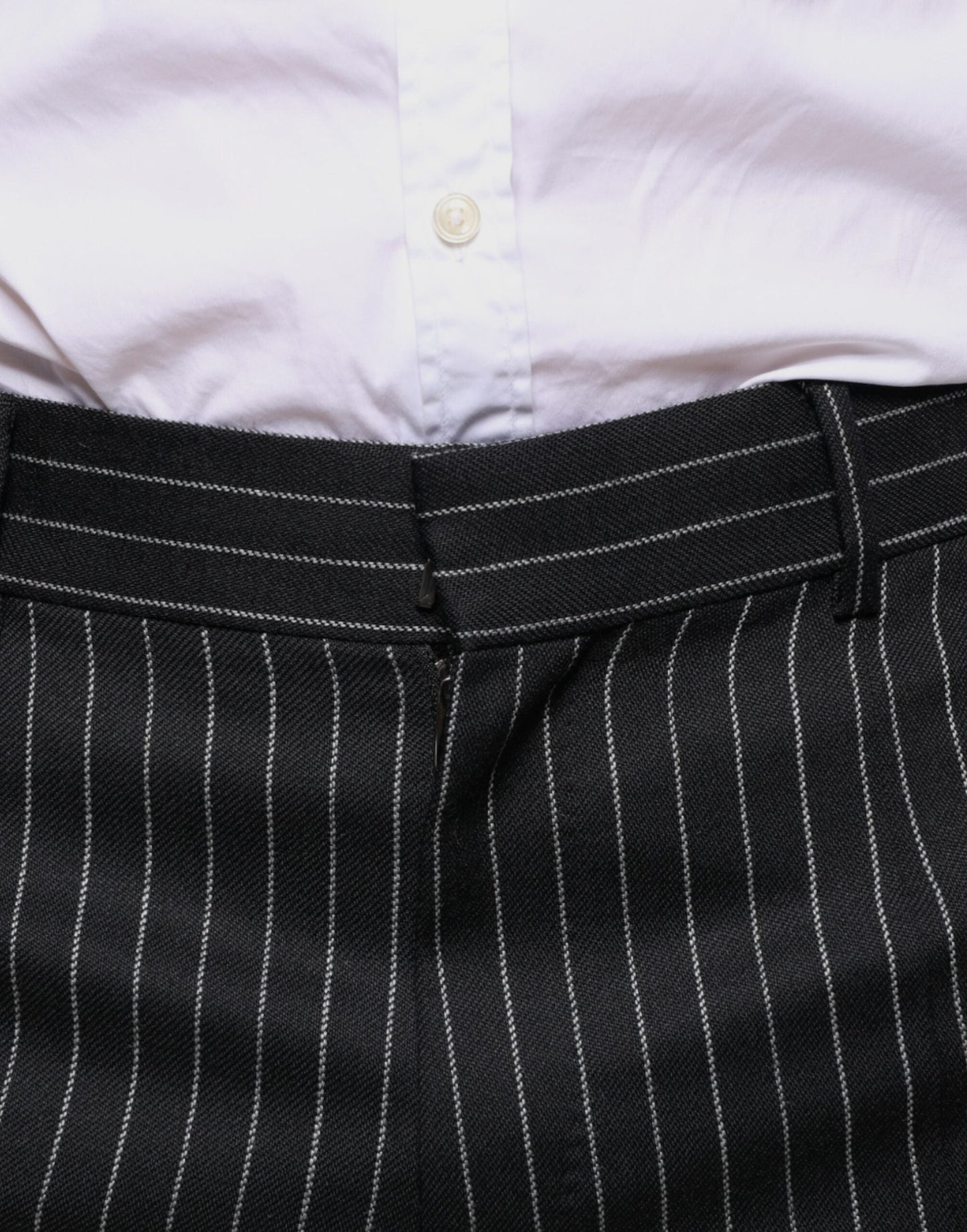 Dolce & Gabbana Black Stripes Skinny Men Dress Men's Pants
