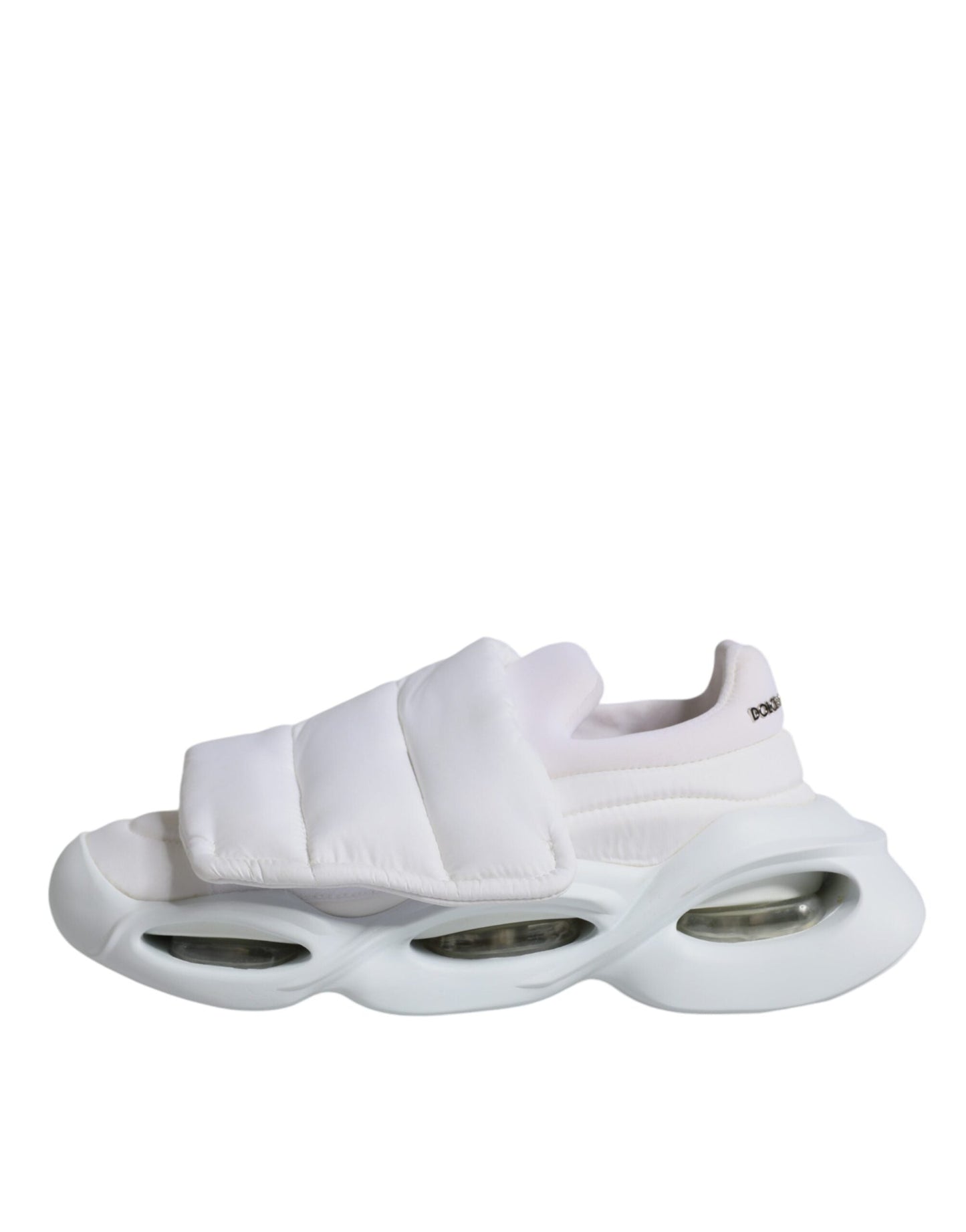 Dolce & Gabbana White Padded Fabric Low Top Sneakers Women's Shoes (Pre-Owned)