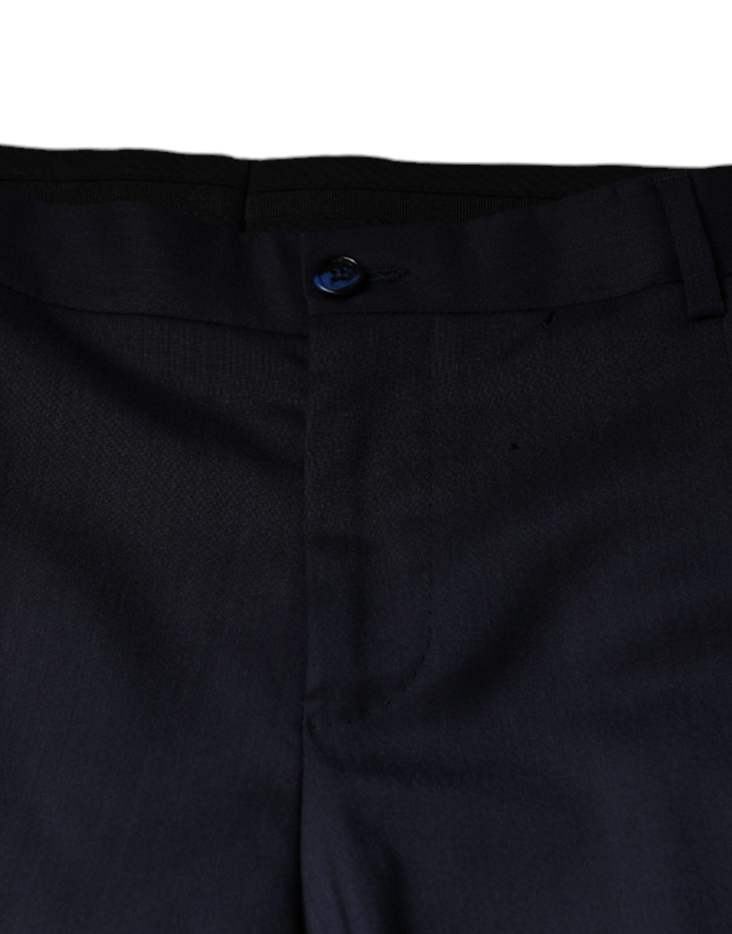 Dolce & Gabbana Blue Wool Skinny Formal Dress Men's Pants