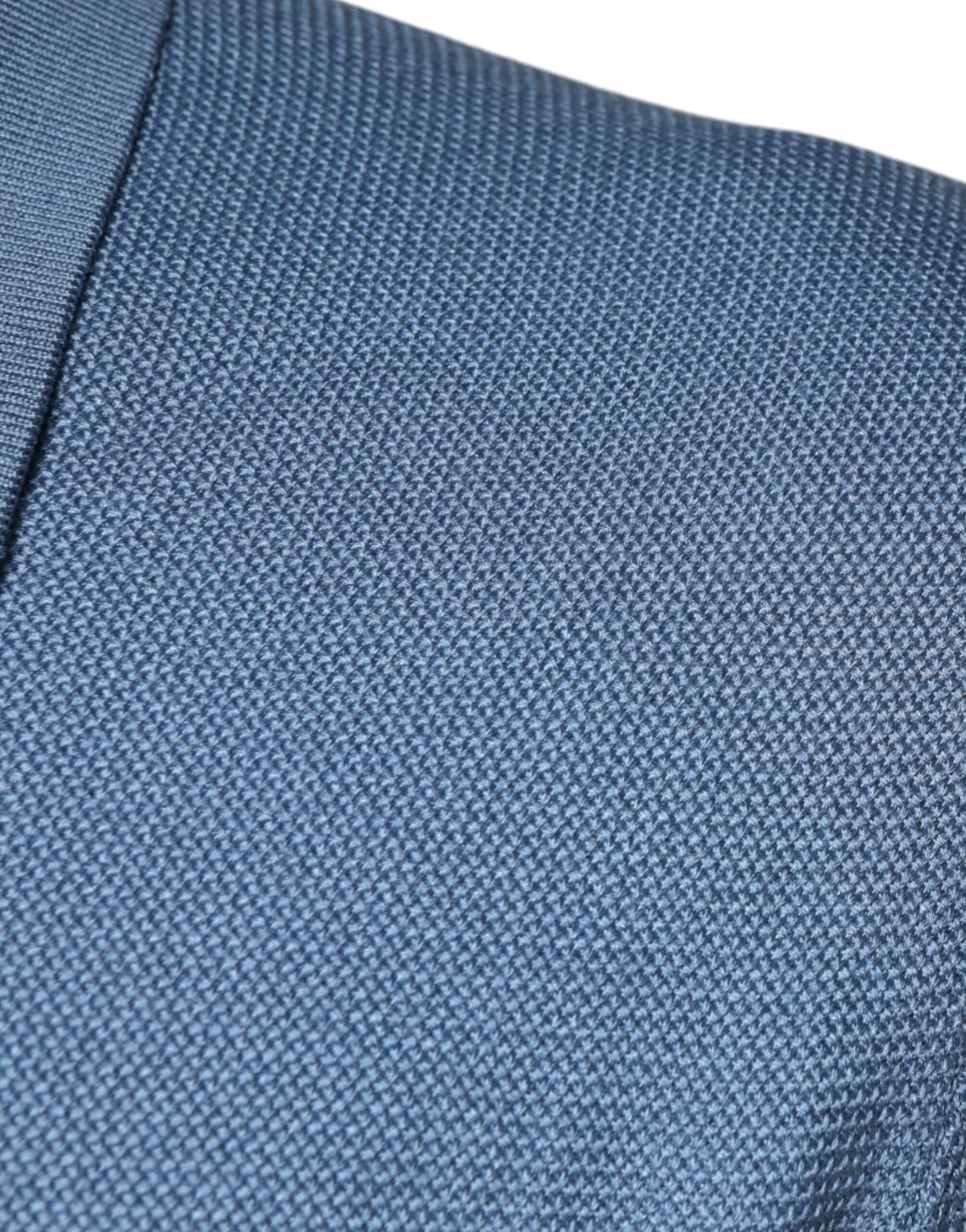 Dolce & Gabbana Sky Blue Silk Collared Men Pullover Men's Sweater