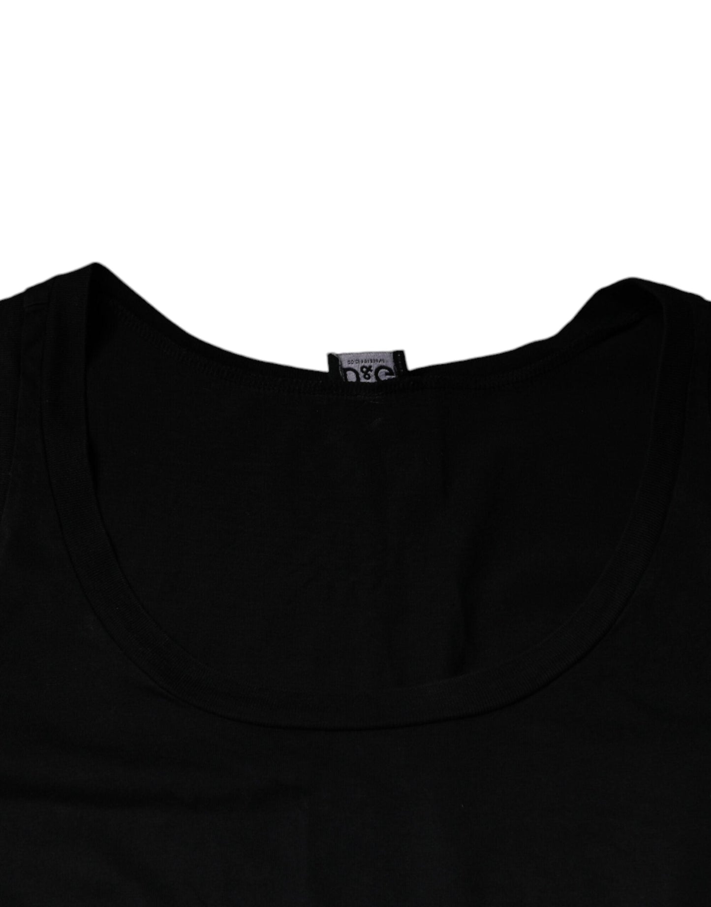 Dolce & Gabbana Black Cotton Tank Sleeveless Men Men's T-shirt (Pre-Owned)