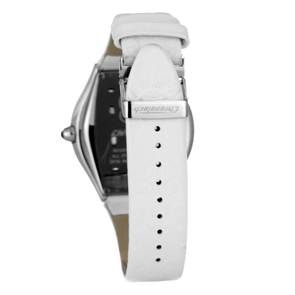 Chronotech White Leather Dress Men's Watch
