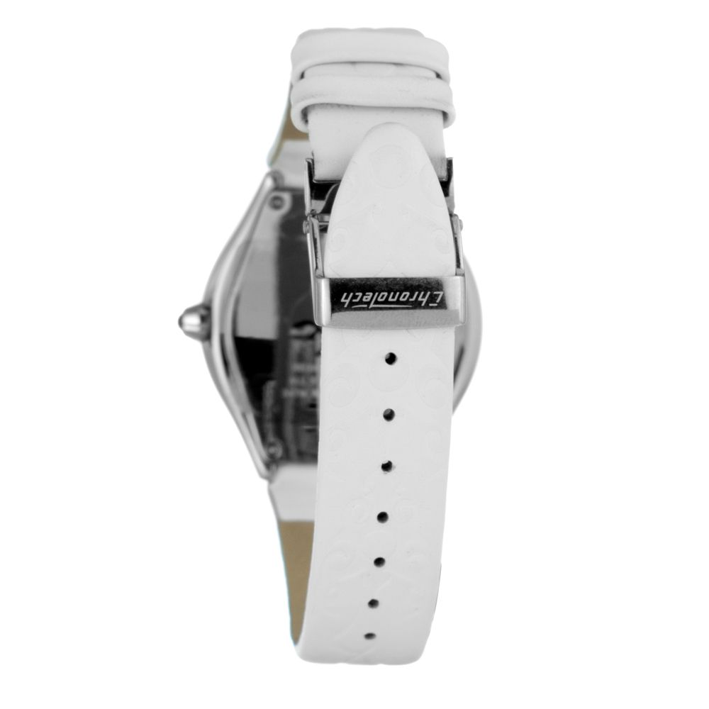 Chronotech White Leather Dress Men's Watch