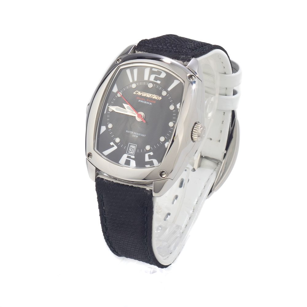 Chronotech Black Leather Dress Women's Watch