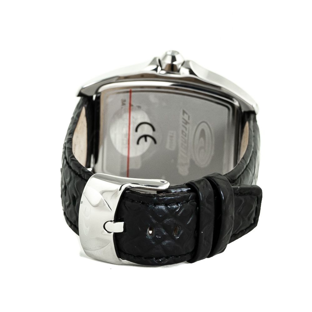 Chronotech Black Leather Dress Men's Watch