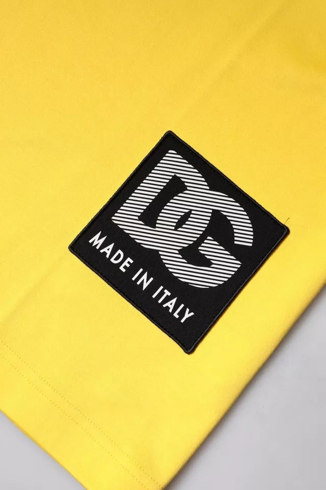 Dolce & Gabbana Yellow Crew Neck Short Sleeves Men's T-shirt
