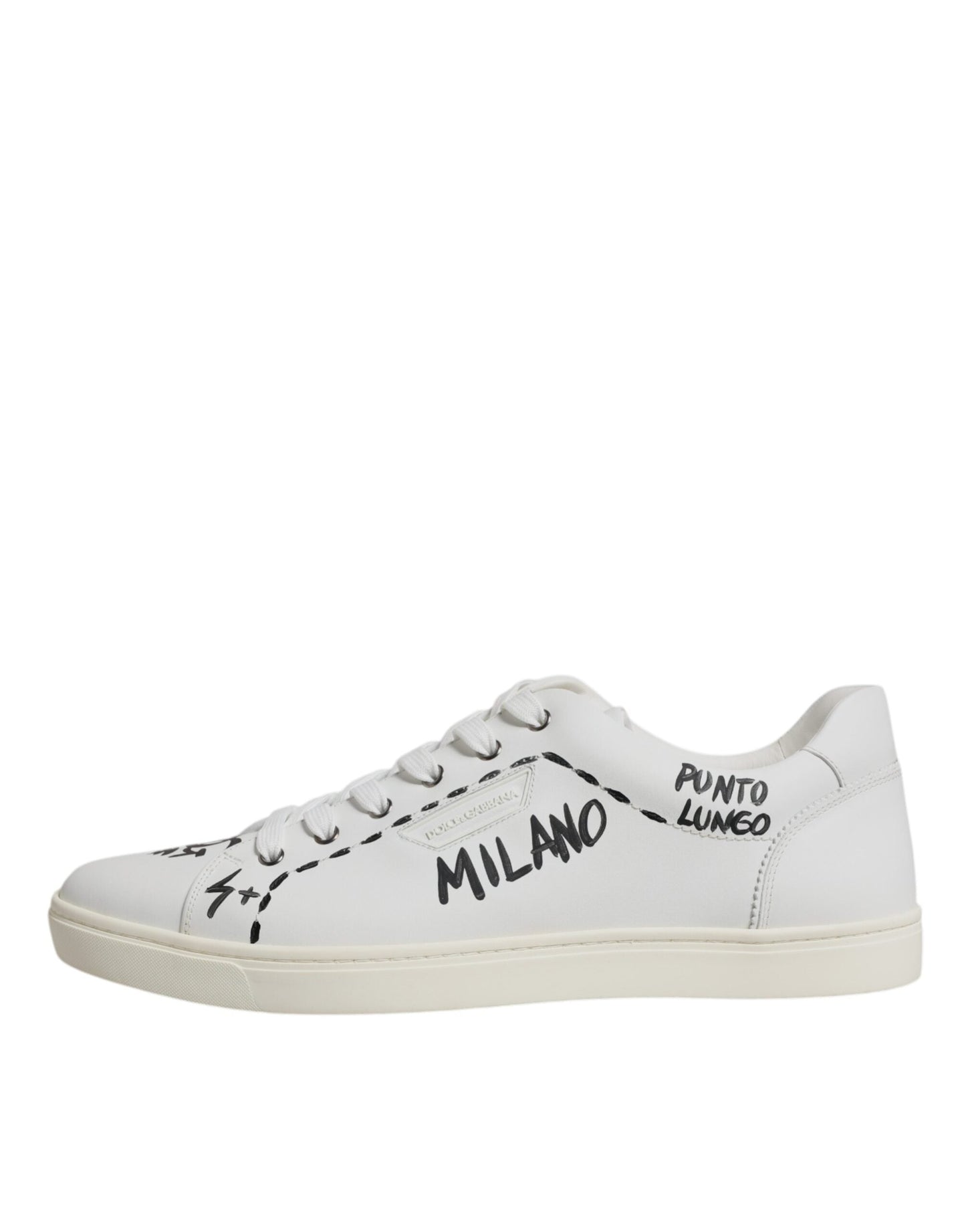 Dolce & Gabbana White Leather Milano Low Top Sneakers Men's Shoes
