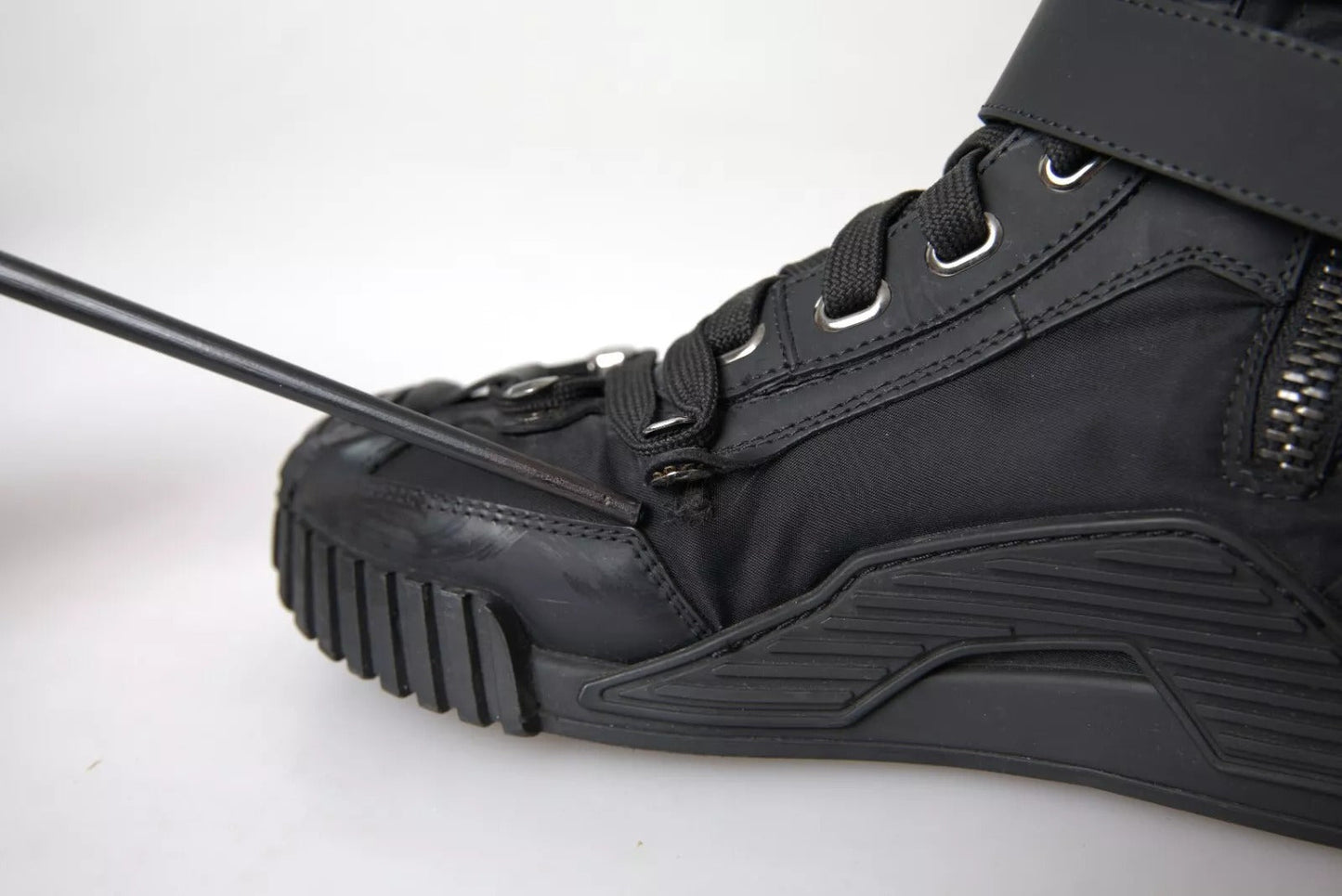 Dolce & Gabbana Black Nylon NS1 High Top Sneakers Women's Shoes (Pre-Owned)