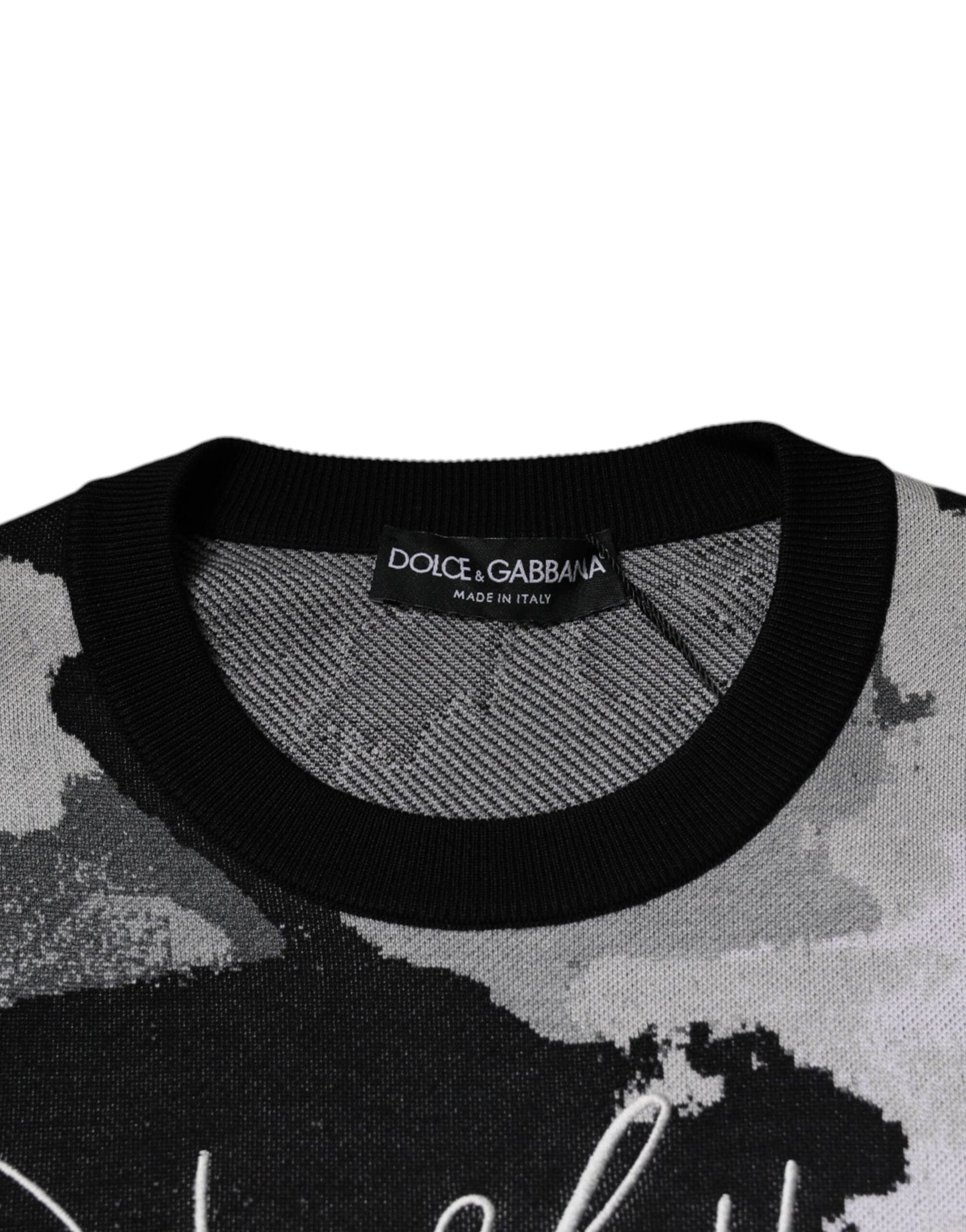 Dolce & Gabbana Multicolor Camouflage Crew Neck Men Pullover Men's Sweater