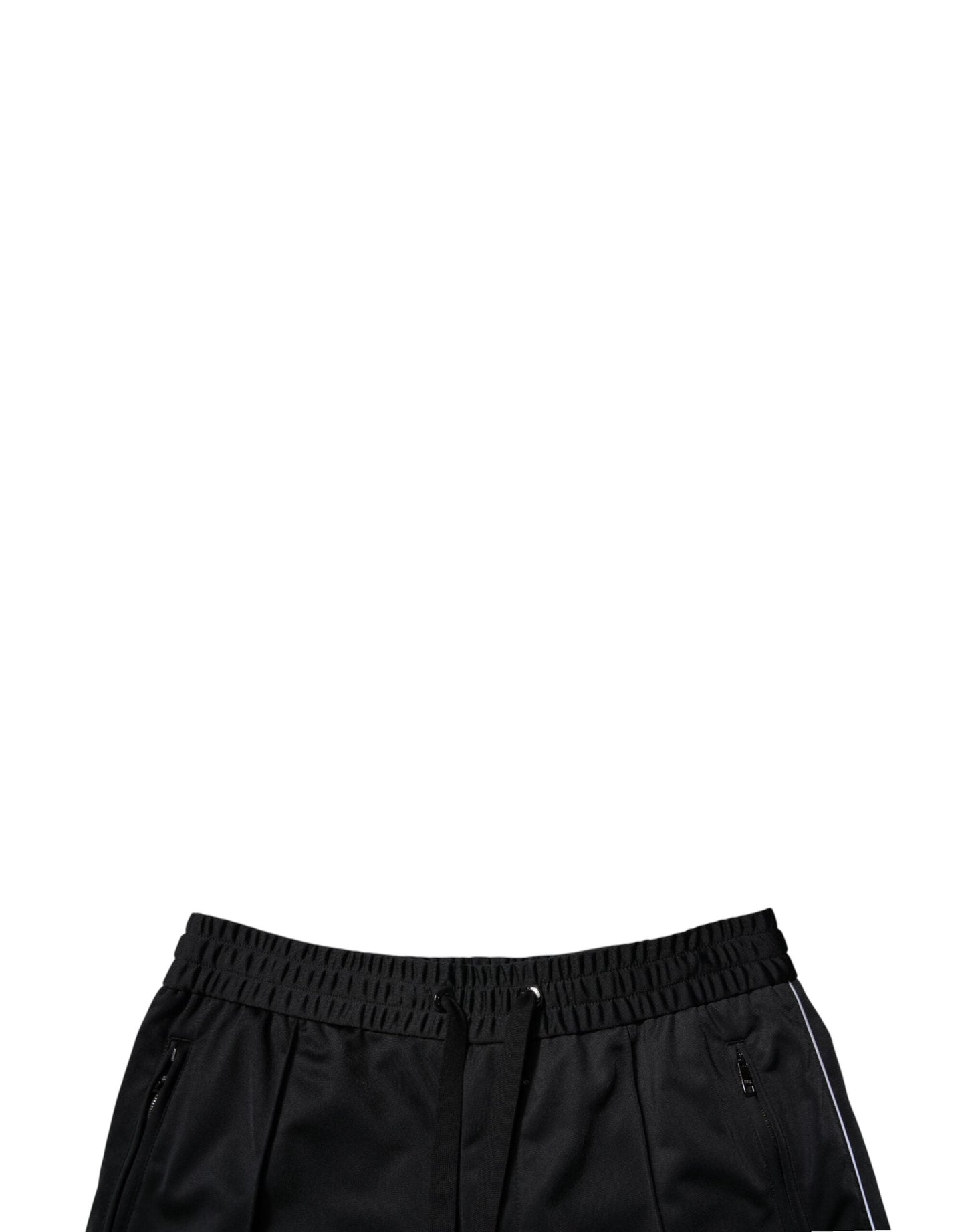 Dolce & Gabbana Black Polyester Mid Waist Men Bermuda Men's Shorts
