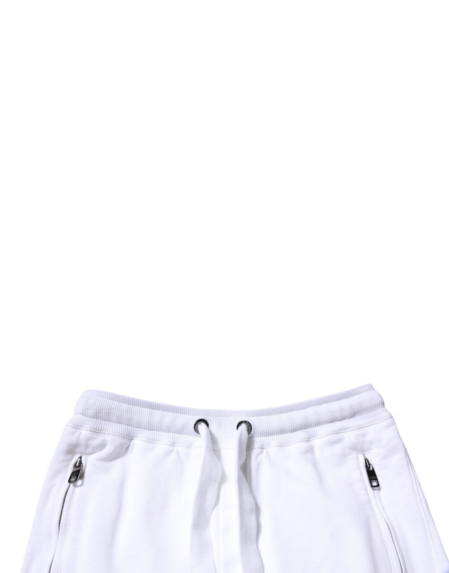 Dolce & Gabbana White Cotton Logo Jogger Men's Pants