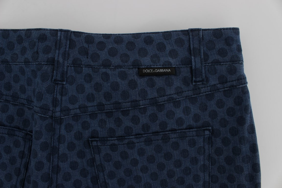 Dolce & Gabbana Polka Dotted Stretch Capri Women's Jeans