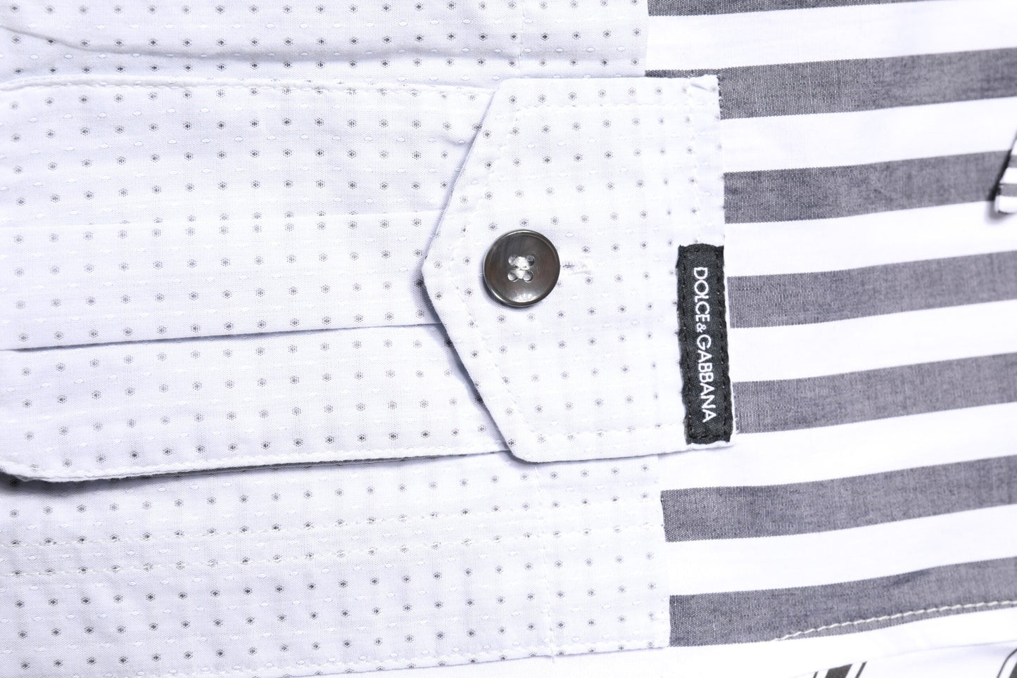 Dolce & Gabbana Multicolor Striped Button Down Casual Men's Shirt (Pre-Owned)