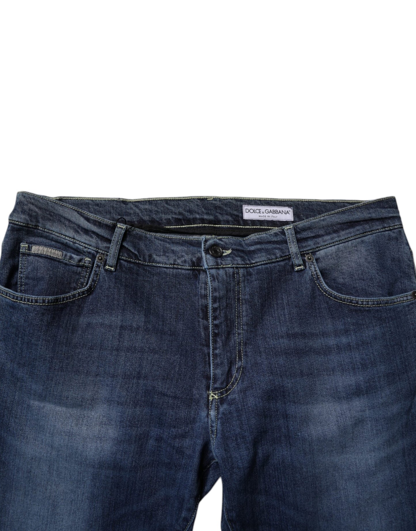 Dolce & Gabbana Blue Washed Cotton Stretch SkinnyDenim Men's Jeans