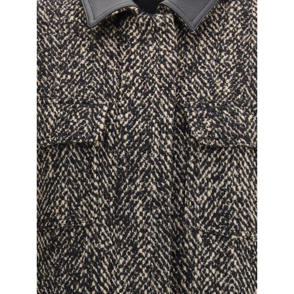 Max Mara Brown Fleece Wool Women's Coat