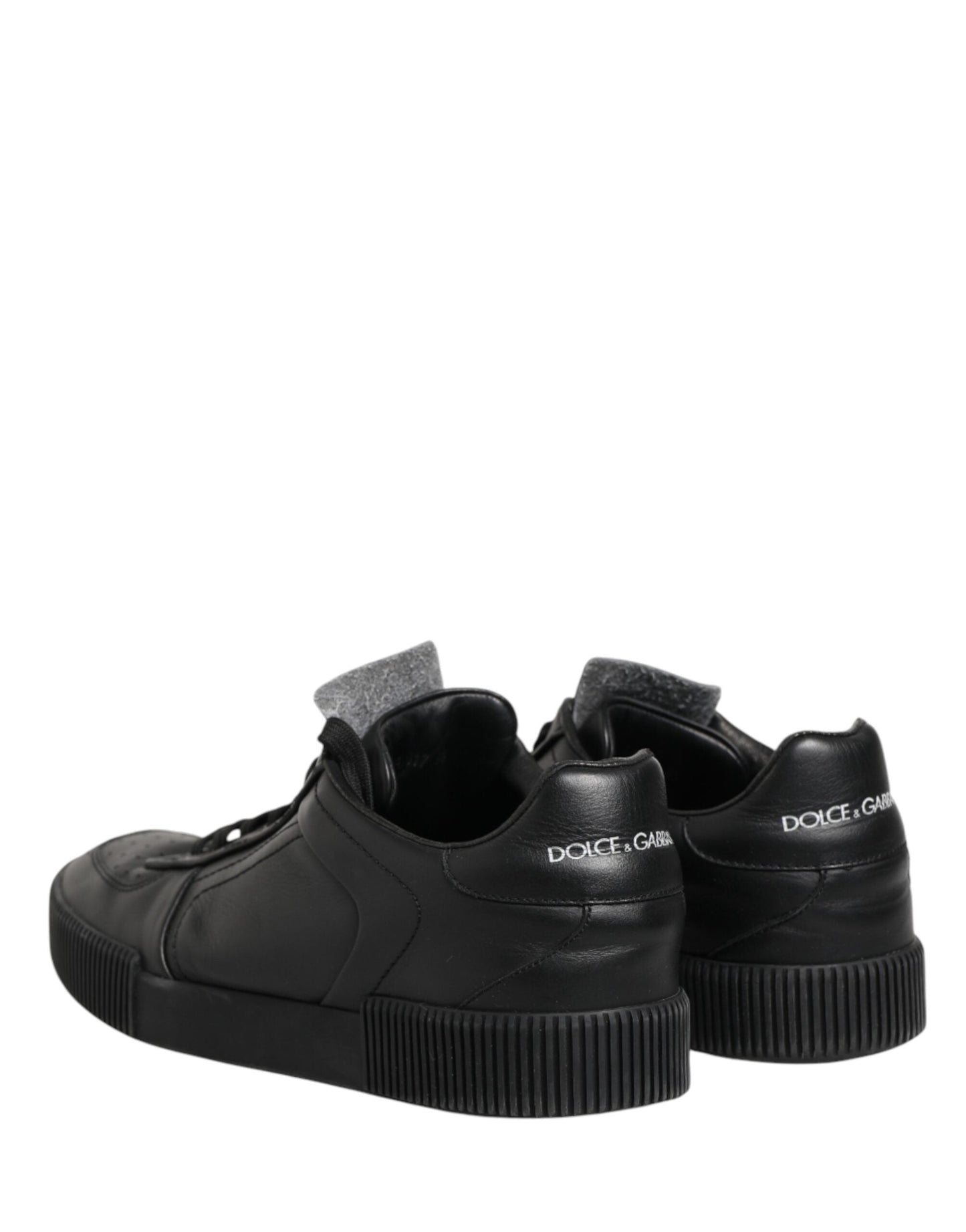 Dolce & Gabbana Black MIAMI Calf Low Top Men Sneakers Men's Shoes (Pre-Owned)