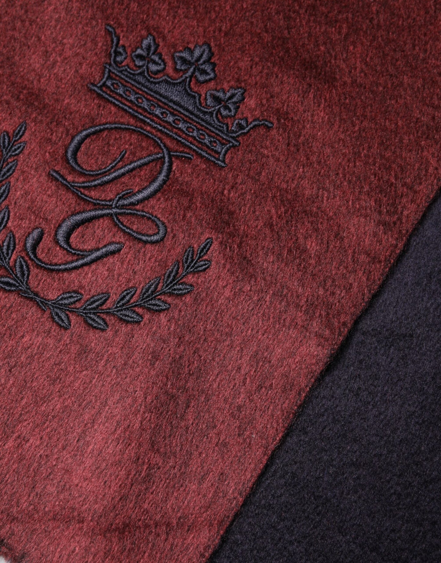 Dolce & Gabbana Maroon Silk Neck Wrap Shawl Fringes Men's Scarf