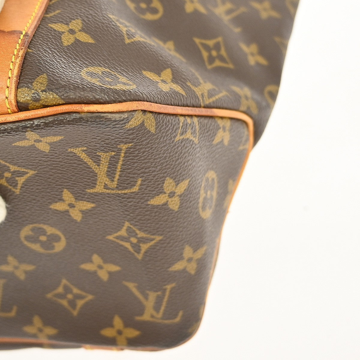Louis Vuitton Shopping Sac Handbag Monogram Canvas Brown Canvas Tote Bag Bag (Pre-Owned)