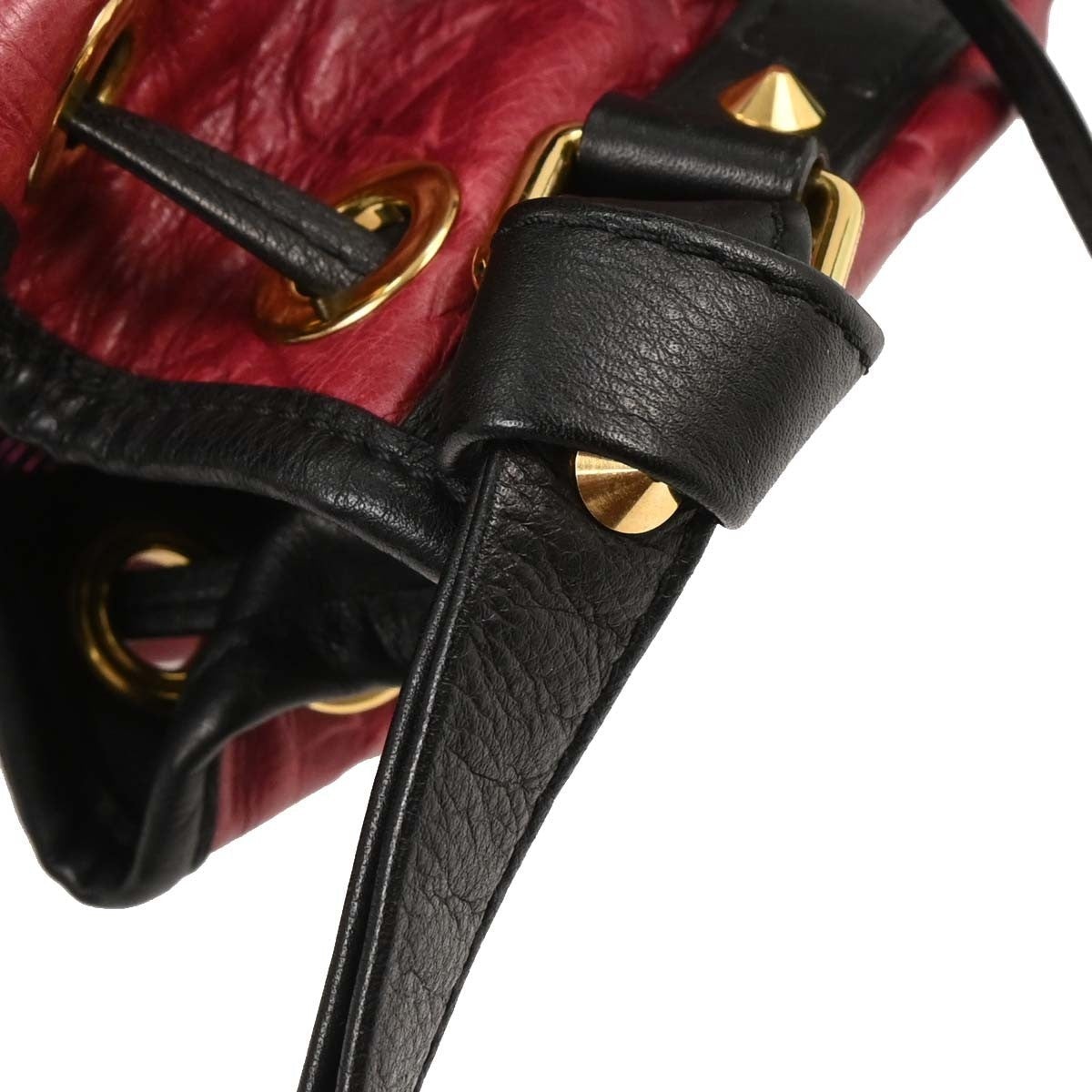 Louis Vuitton Double Jeu Neonoe Bag Monogram Embossed Leather Red Leather Backpack Bag (Pre-Owned)