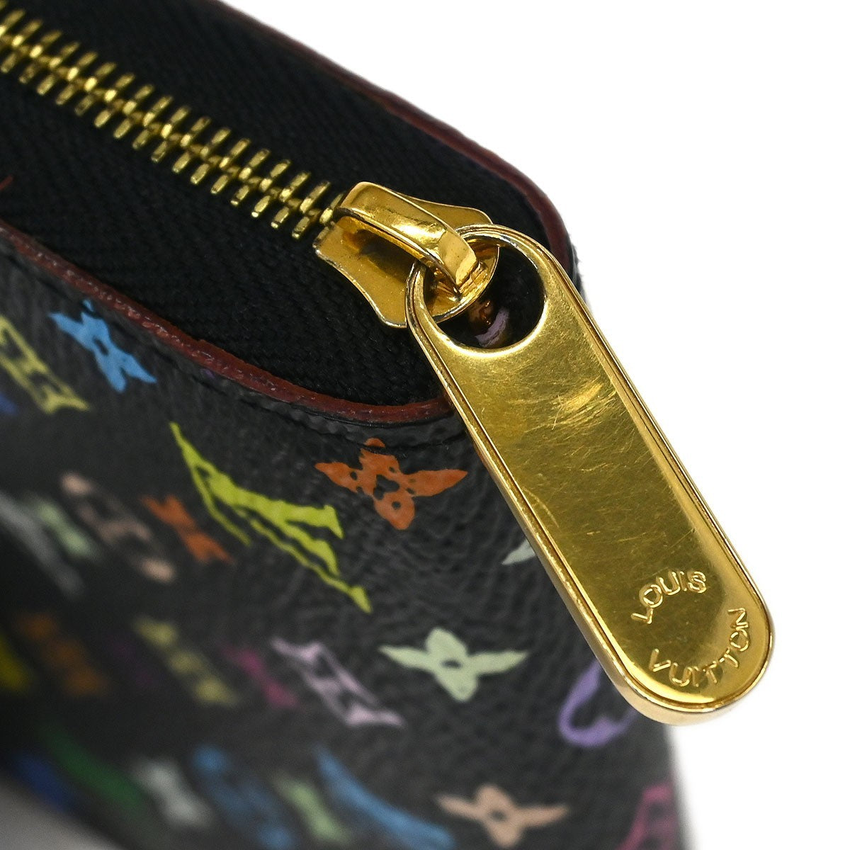 Louis Vuitton Porte-Monnaie Zippy Wallet Monogram Multicolor Black Canvas Wallets Accessory (Pre-Owned)