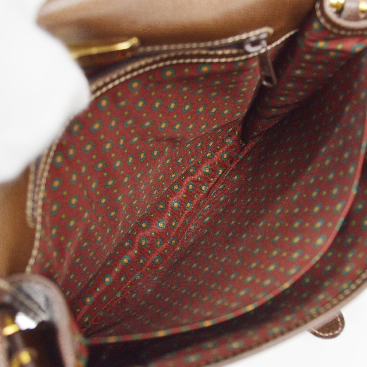 Loewe Vintage Shoulder Bag Leather Brown Leather Shoulder Bag Bag (Pre-Owned)