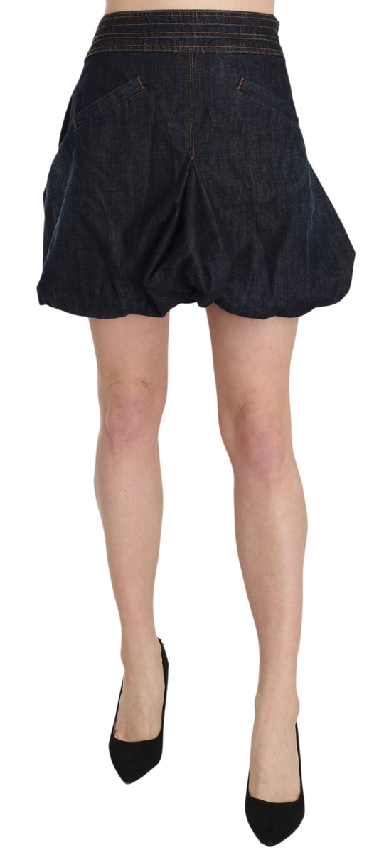 Exte Blue Jeans Denim Cotton Stretch A-line Women's Mini