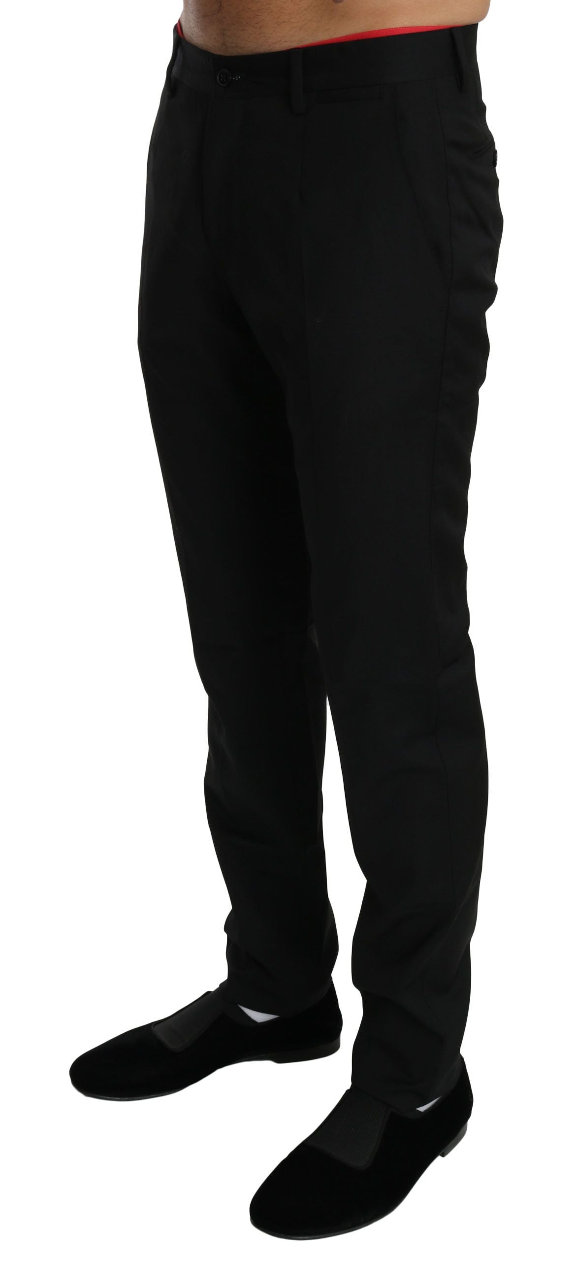 Dolce & Gabbana Black Dress Formal Trouser Mens Wool Men's Pants