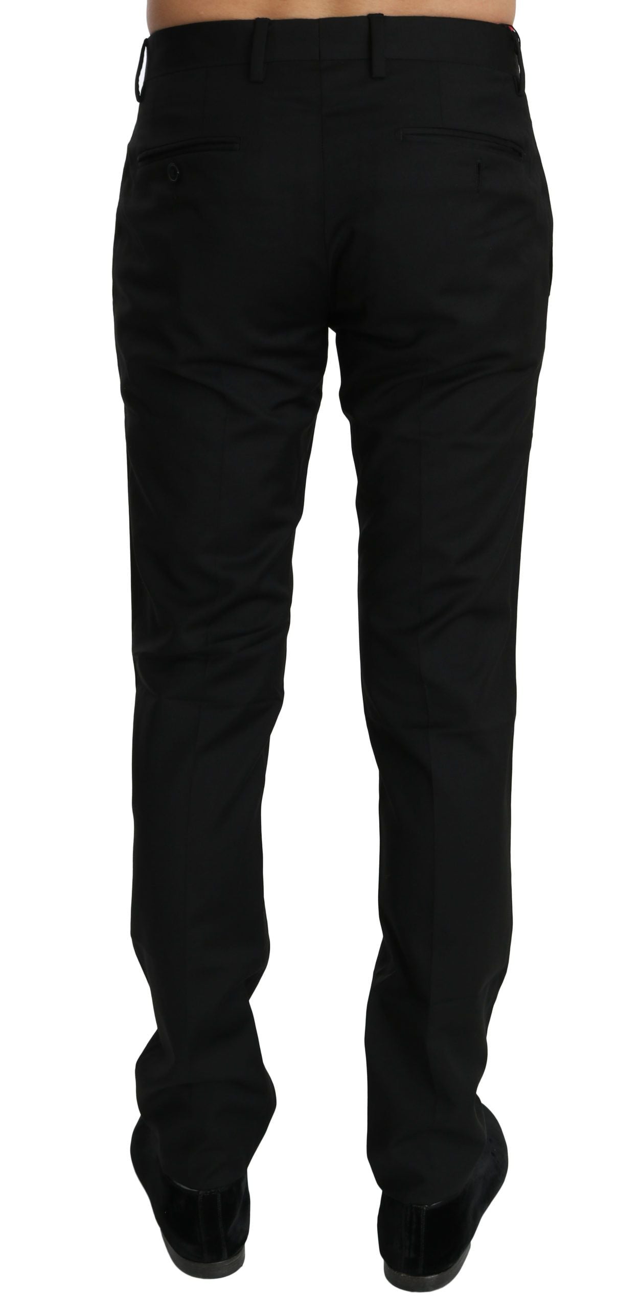 Dolce & Gabbana Black Dress Formal Trouser Mens Wool Men's Pants