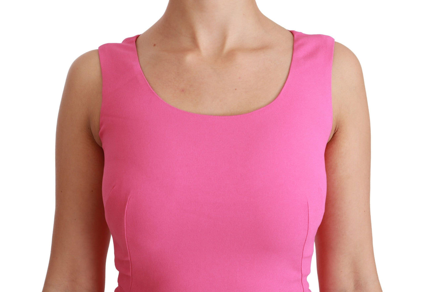 Dolce & Gabbana Pink Stretch Sheath Mini Bodycon Women's Dress