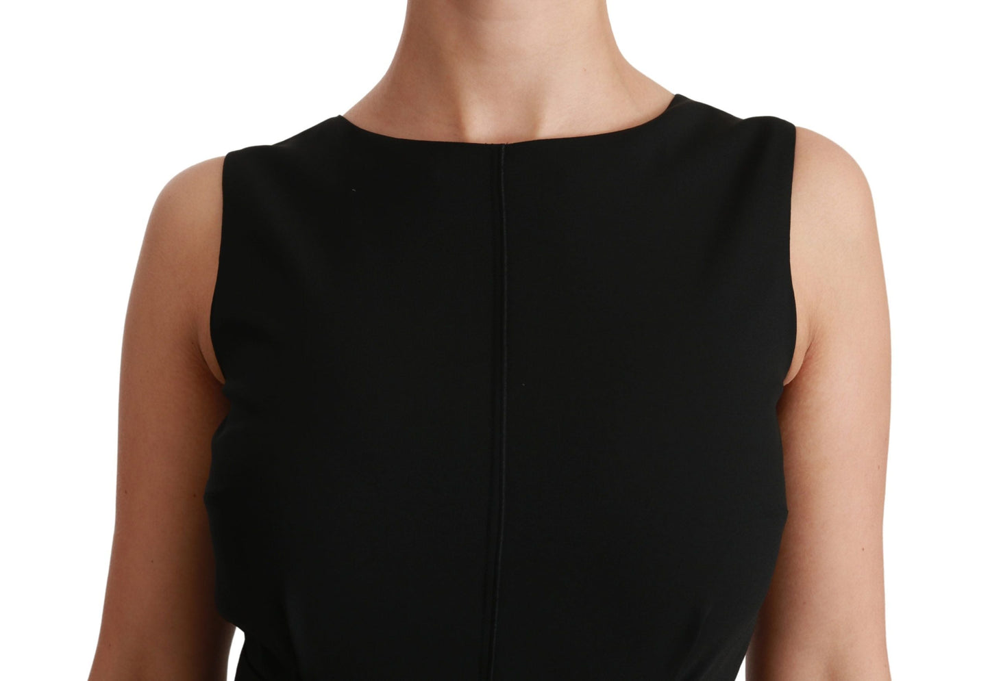 Dolce & Gabbana Black Sheath Stretch Formal Women's Dress