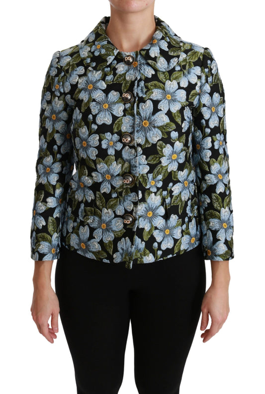 Dolce & Gabbana Multicolor Floral Blazer Coat Polyester Women's Jacket